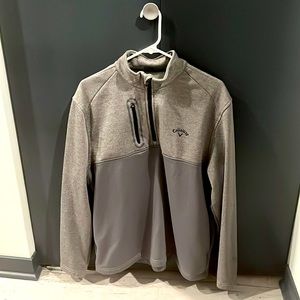 Callaway Golf Long Sleeve 1/4 Zip Pullover 2 Tone Gray Mens Size Large